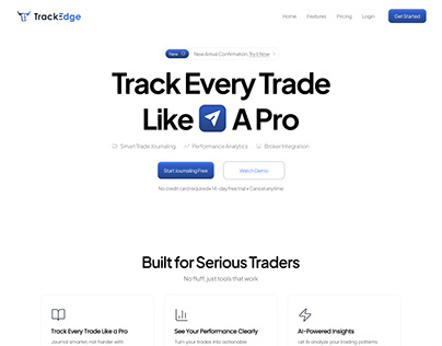 Trackedge Website Design